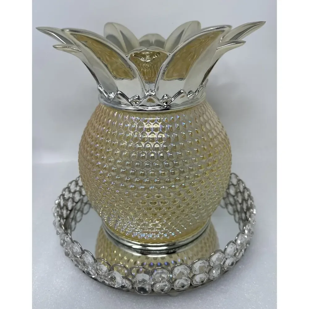 New Bath & Body Works~3 Wick Pineapple Candle Holder + Foaming Hand Soap Holder